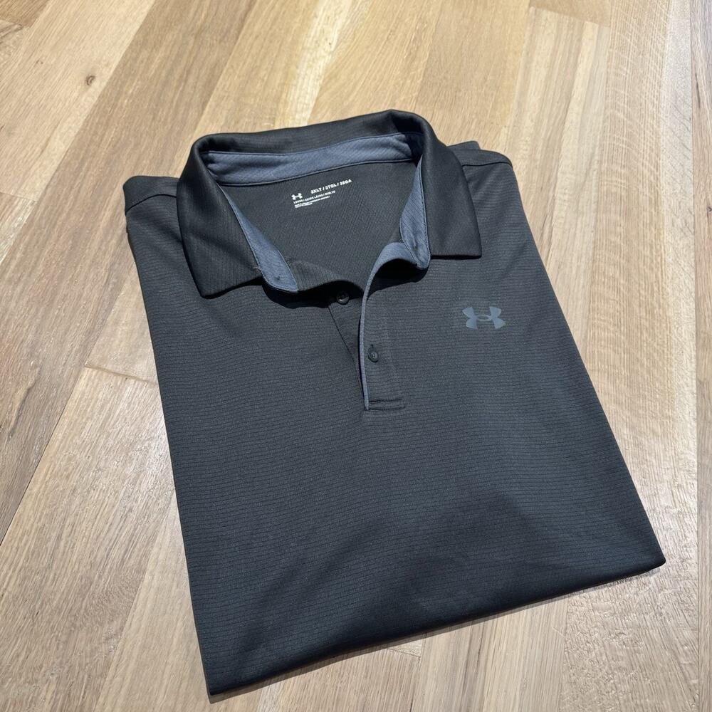 Mens Under Armour UA Golf Polo Shirt Grey Short Sleeve Performance Tech 3XLT
